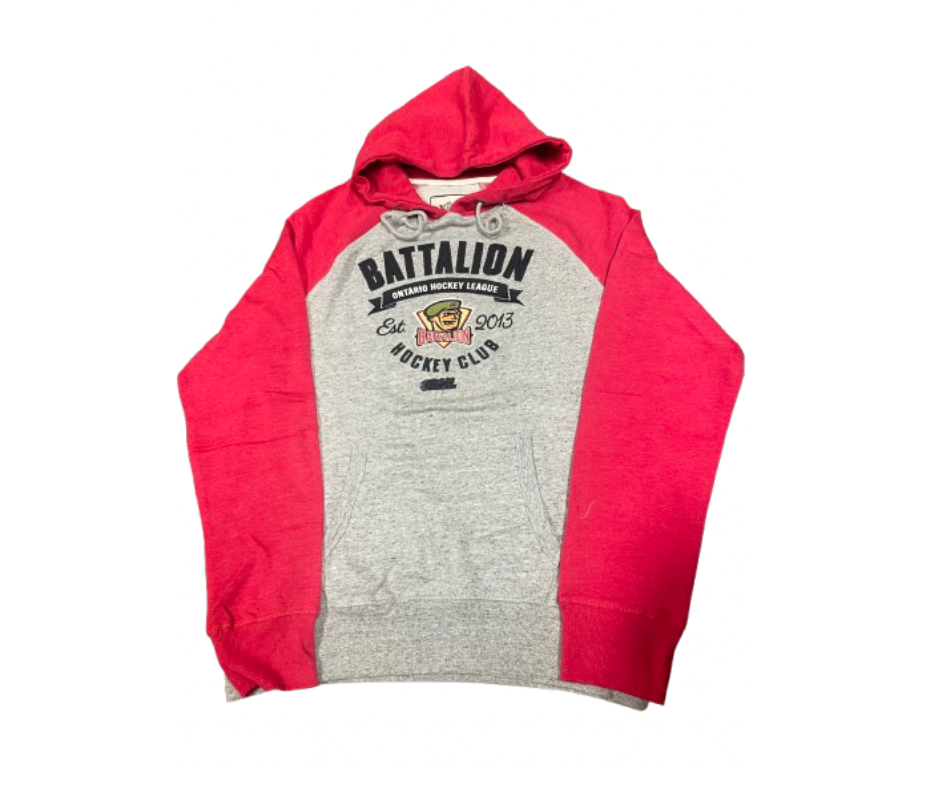 Campus Crew 2 Tone Hoody Grey/Red